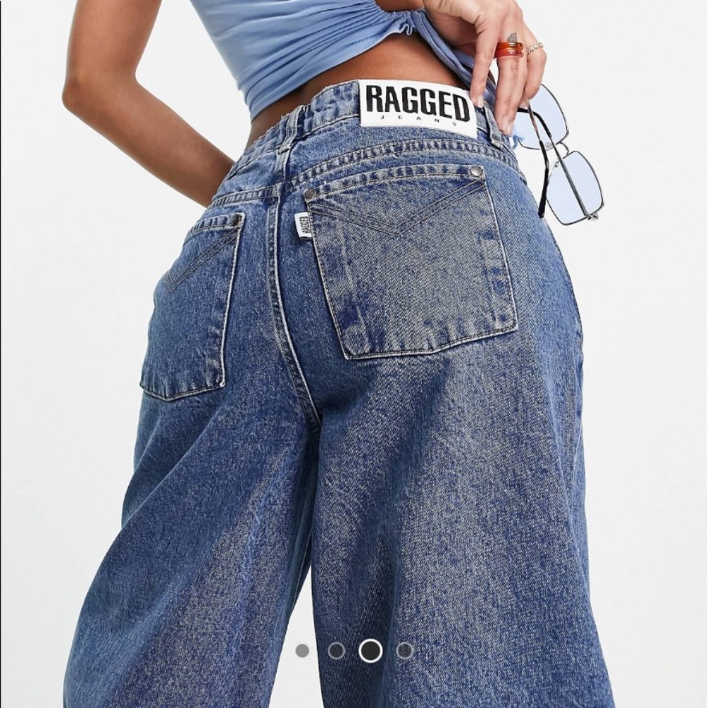 the ragged priest baggy skater jeans in indigo wash size 28